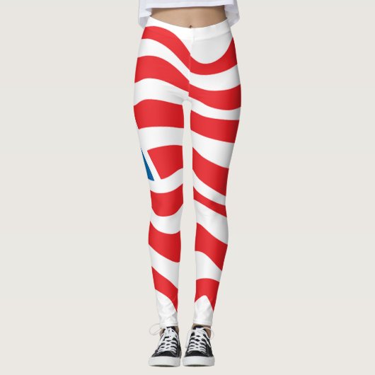 Leggings drapeau américain - 4 juillet (Devant)