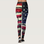 Leggings Drapeau Américain 4 Juillet Fête (Dos)