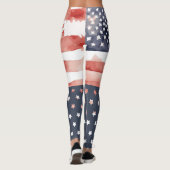 Leggings drapeau américain avec bas à pois étoilés (Dos)