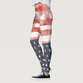 Leggings drapeau américain avec bas à pois étoilés (Gauche)