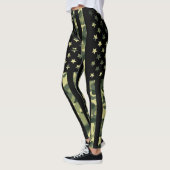 Leggings Drapeau américain avec camo vert (Gauche)