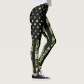 Leggings Drapeau américain avec camo vert (Droite)