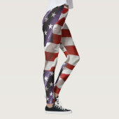 Leggings Drapeau américain - blanc et bleu rouges (Droite)
