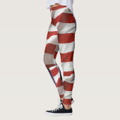 Leggings Drapeau américain - blanc et bleu rouges (Gauche)