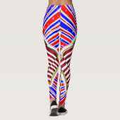Leggings Drapeau Américain Bleu Rouge (Dos)