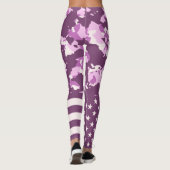 Leggings Drapeau américain Camo Militaire Rose (Dos)