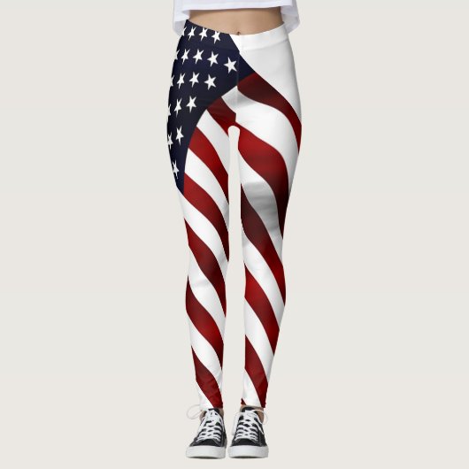 Leggings Drapeau américain complètement (Devant)