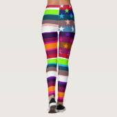 Leggings Drapeau américain couleur rétro (Dos)