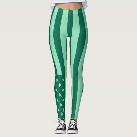 Leggings Drapeau américain couleur rétro #7 (Devant)
