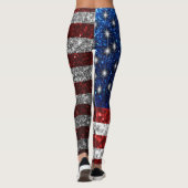 Leggings Drapeau américain dans des guêtres de graphique de (Dos)