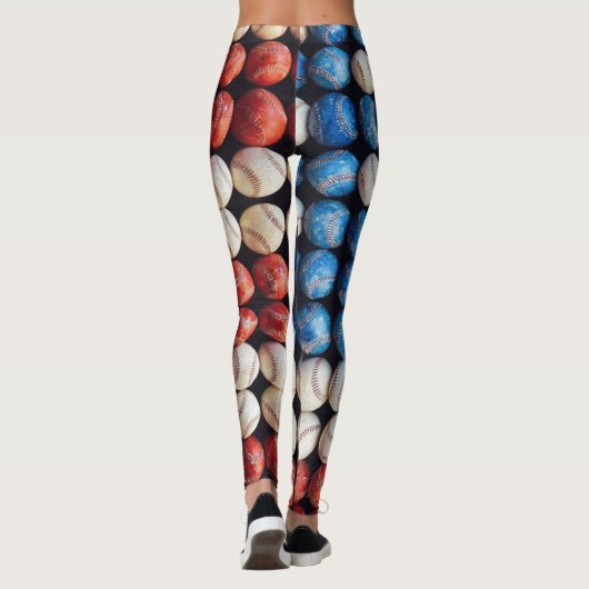 Leggings Drapeau américain de baseball (Dos)