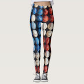 Leggings Drapeau américain de baseball (Devant)