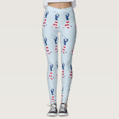 Leggings Drapeau américain de golf (Devant)
