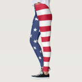 Leggings Drapeau américain, demi et demi, étoiles et bandes (Gauche)