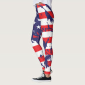 Leggings Drapeau américain éclaboussé de peinture (Gauche)
