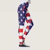 Leggings Drapeau américain éclaboussé de peinture (Droite)