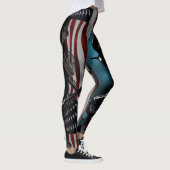 Leggings Drapeau américain et deux revolvers croisés (Droite)