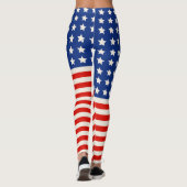 Leggings Drapeau américain étoiles et rayures 4 juillet (Dos)
