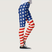Leggings Drapeau américain étoiles et rayures 4 juillet (Droite)