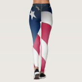 Leggings Drapeau américain, Étoiles sur Bleu, Rouge et Blan (Dos)