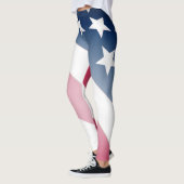 Leggings Drapeau américain, Étoiles sur Bleu, Rouge et Blan (Gauche)