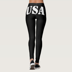 Leggings Drapeau américain glorieux Drapeau noir Légendes n