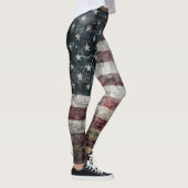 Leggings Drapeau américain grunge (Droite)