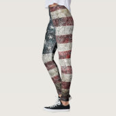 Leggings Drapeau américain grunge (Gauche)