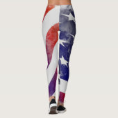 Leggings Drapeau américain Grunge (Dos)