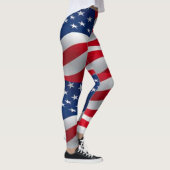 Leggings drapeau américain motif patriotique rouge bleu bla (Droite)