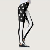 Leggings Drapeau américain noir blanc (Droite)