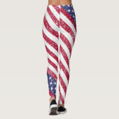 Leggings Drapeau américain Paint Splatter Patriotic (Dos)