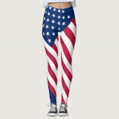 Leggings Drapeau américain patriotique (Devant)