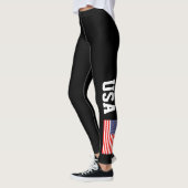 Leggings Drapeau américain patriotique légendes de couleur  (Gauche)