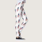 Leggings Drapeau américain patriotique vintage au vent (Droite)