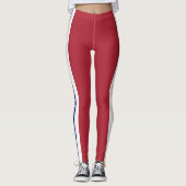 Leggings Drapeau américain Rouge Blanc Bleu Patriotes des U (Devant)