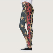 Leggings Drapeau américain rustique imprimé léopard (1) (Gauche)