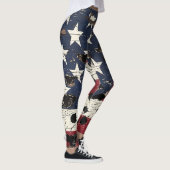 Leggings Drapeau américain rustique imprimé léopard (2) (Droite)