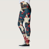 Leggings Drapeau américain rustique imprimé léopard (5) (Gauche)