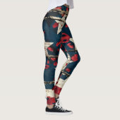 Leggings Drapeau américain rustique imprimé léopard (5) (Droite)