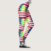 Leggings Drapeau américain St Patrick de shamrock irlandais (Droite)