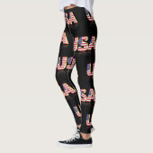Leggings Drapeau américain - USA - Patriotique (Gauche)