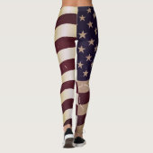 Leggings Drapeau américain vintage #2 (Dos)