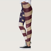 Leggings Drapeau américain vintage #2 (Gauche)