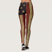 Leggings Drapeau américain vintage Grunge (Dos)