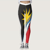Leggings Drapeau Antigua-et-Barbuda Leggins (Devant)