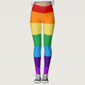Leggings drapeau arc-en-ciel (Devant)