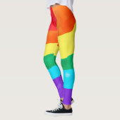 Leggings Drapeau arc-en-ciel aquarelle fierté LGBT (Gauche)