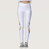 Leggings Drapeau arc-en-ciel gay pride Rose (Devant)