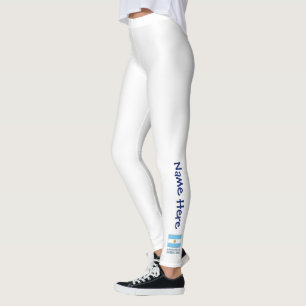 Leggings Drapeau argentin Argentine Texte personnalisé